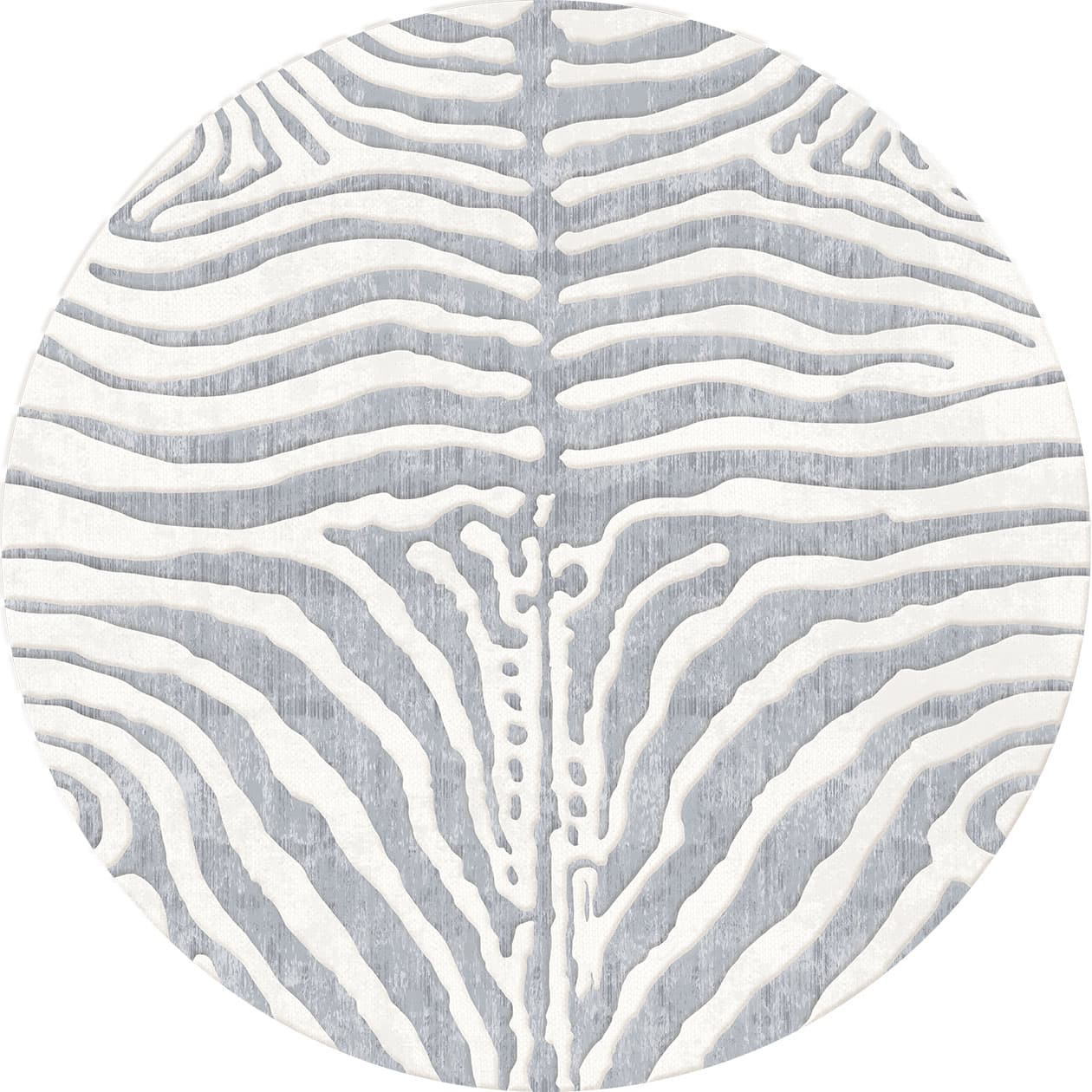 Rundt teppe - Zebra (Størrelse: Ø 200 cm)