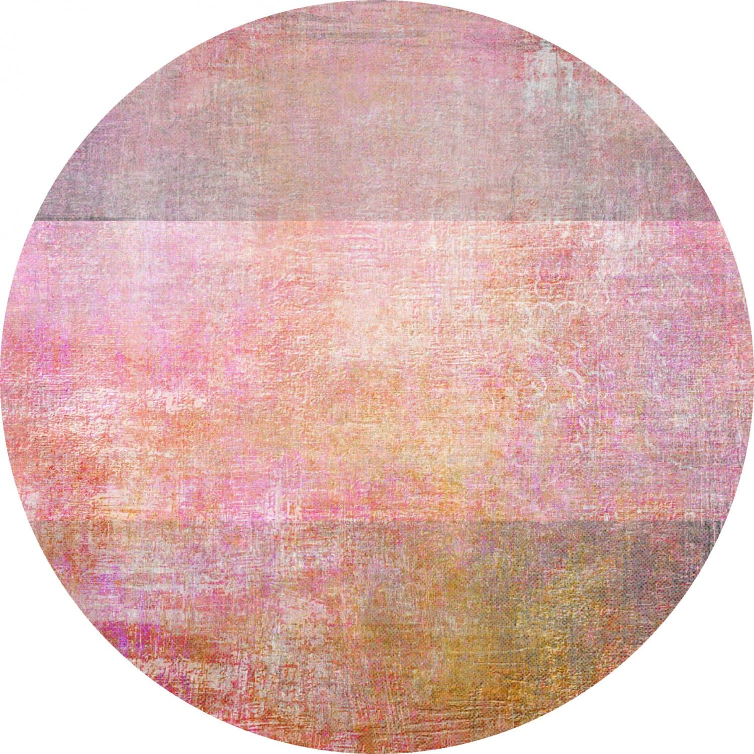 Rundt teppe - Cicoria (rosa/lilla) (Størrelse: Ø 160 cm)