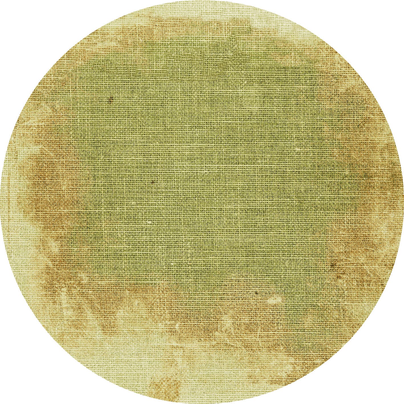 Rundt teppe - Albaida (grønn) (Størrelse: Ø 200 cm)