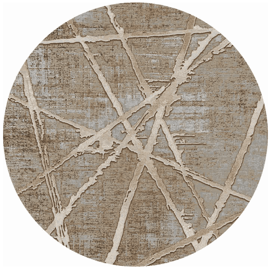 Rundt teppe - Lagos (beige) (Størrelse: Ø 180 cm)