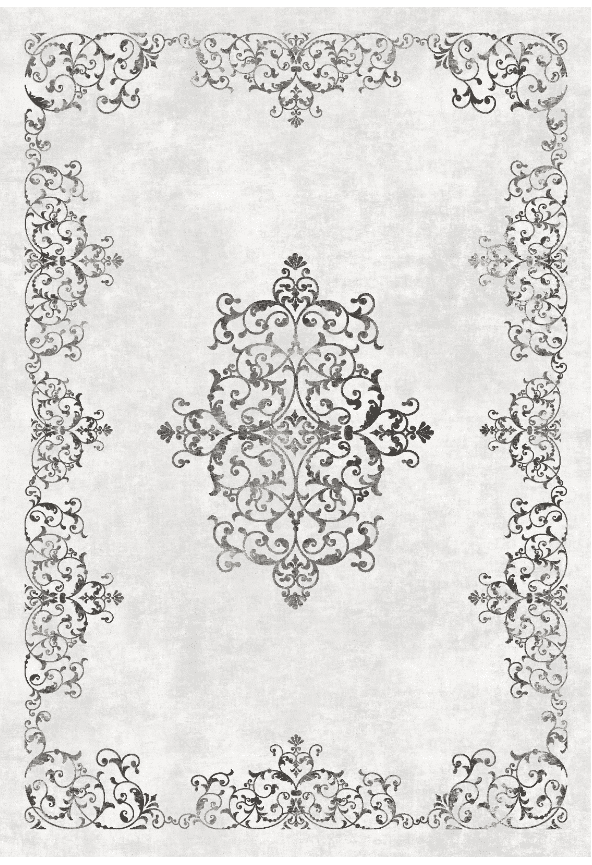 Wilton-teppe - Santi (hvit/svart) (Størrelse: 160 x 230 cm)