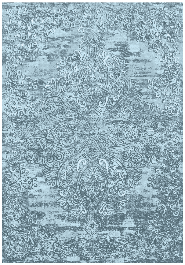 Wilton-teppe - Valenza (blå) (Størrelse: 160 x 230 cm)