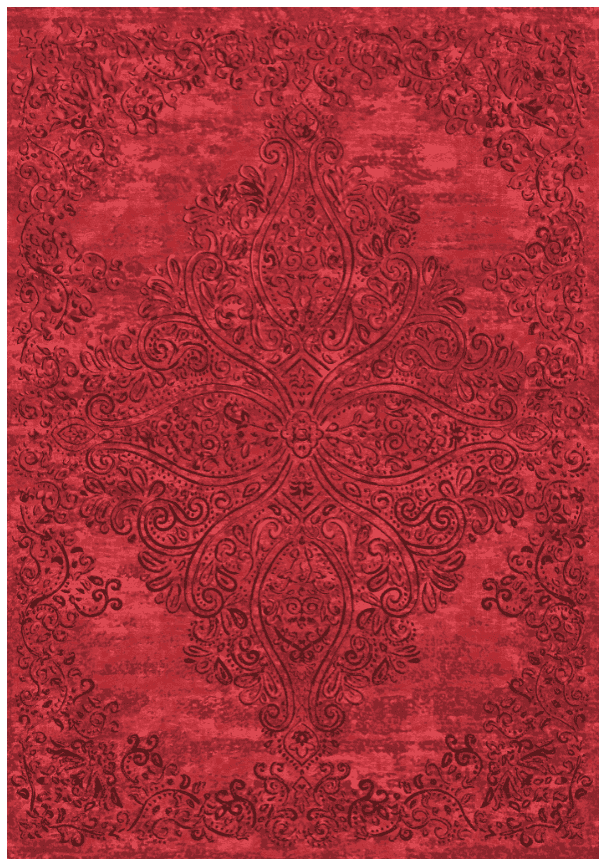 Wilton-teppe - Valenza (rød) (Størrelse: 160 x 230 cm)