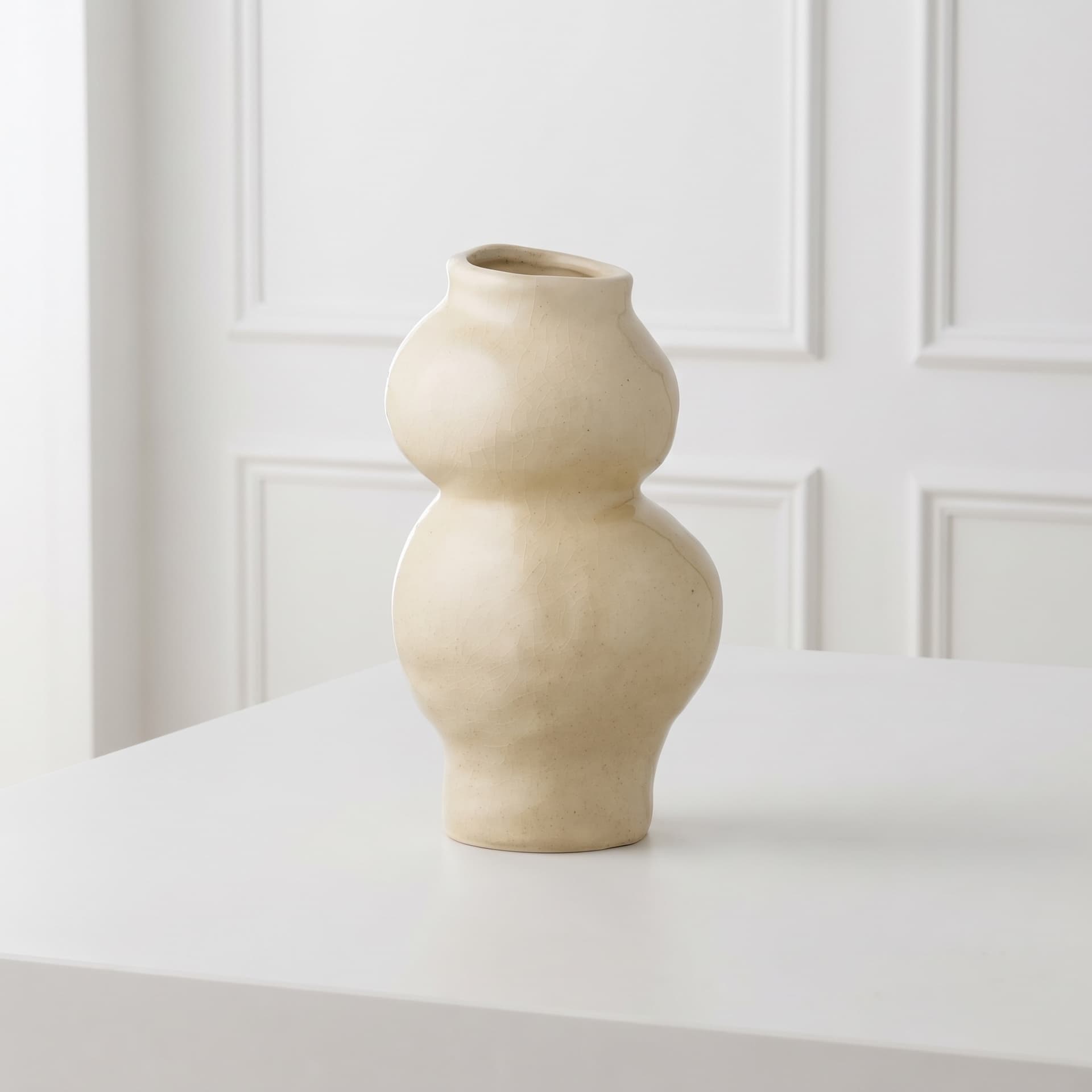 MICHELE - vase keramik - beige - ø10,5x19,5 cm
