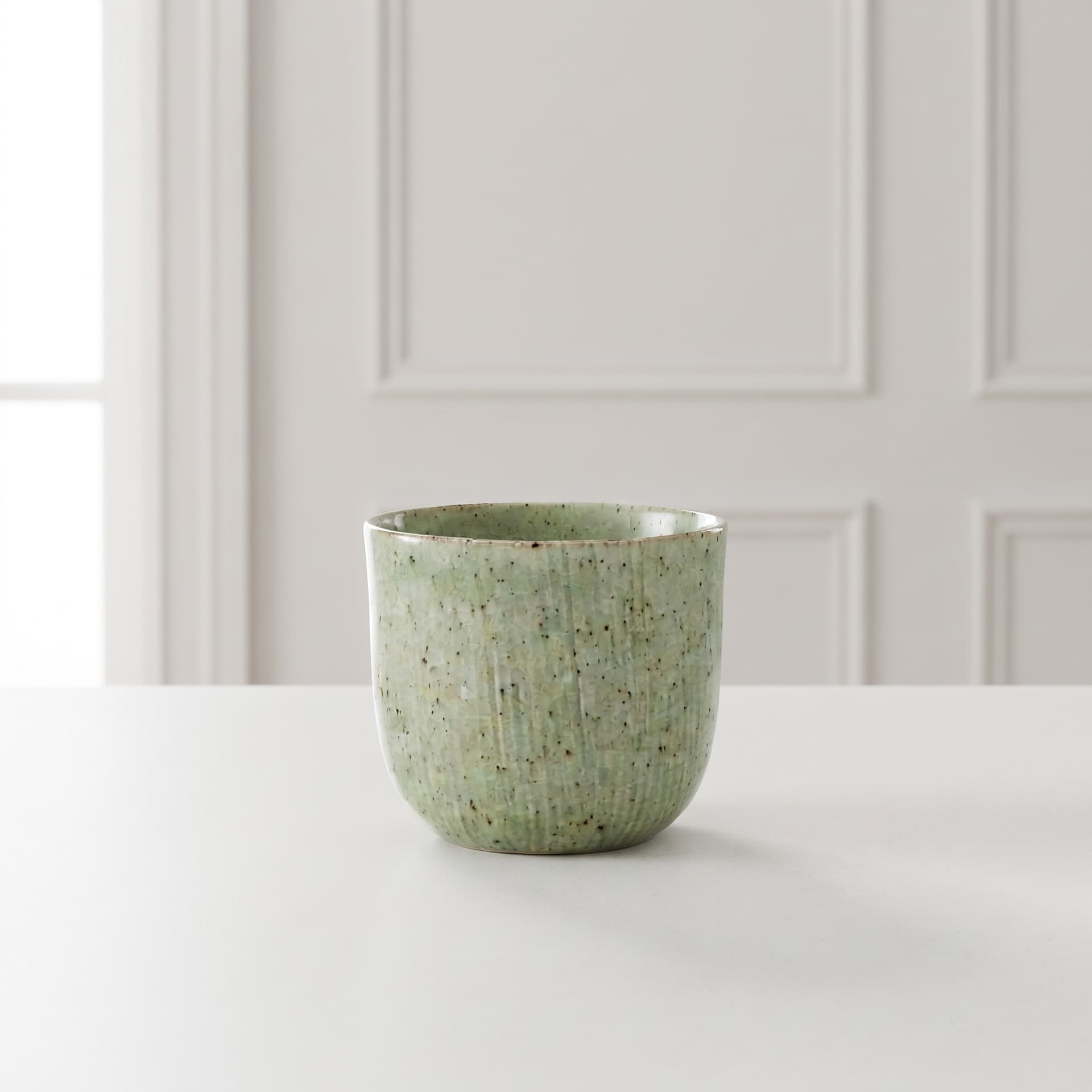 Keramik kaffekop - Stentøj - grøn