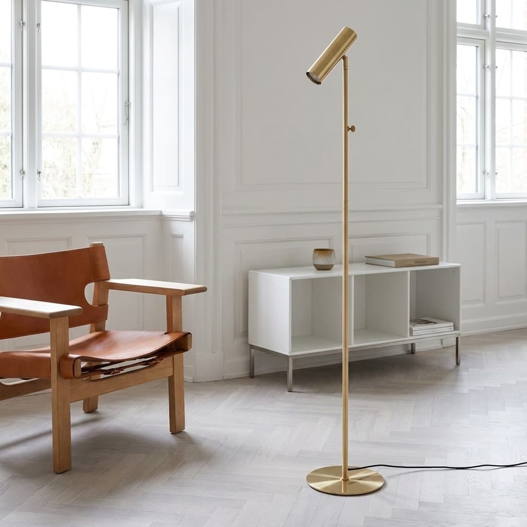 ESTELLE - messing gulvlampe