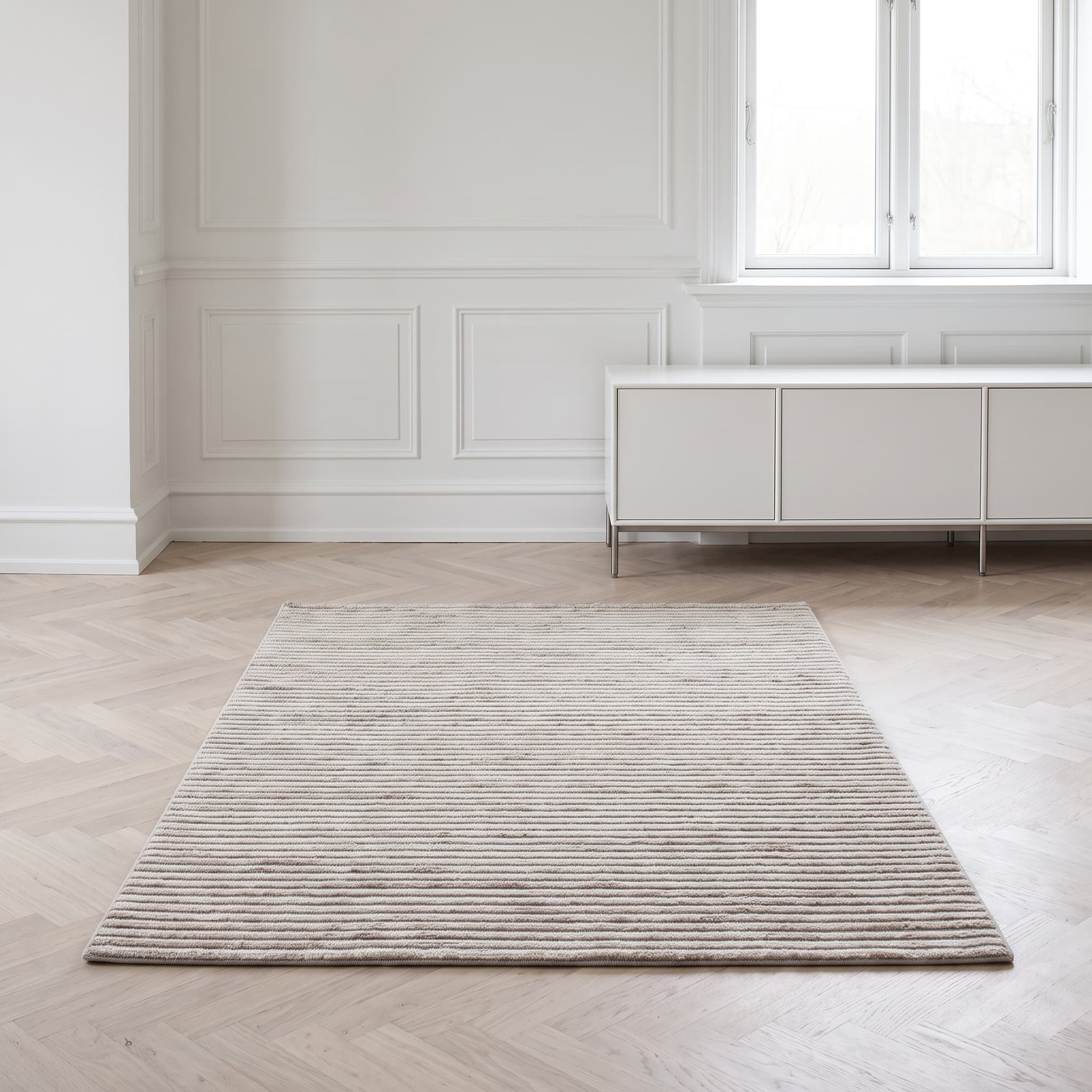 AVERA - håndtuftet tæppe råhvid - Uld blanding - 160×230 cm