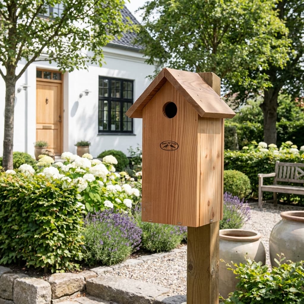 Fuglehus til musvit i douglasgran – 16,9×14,5×H30 cm