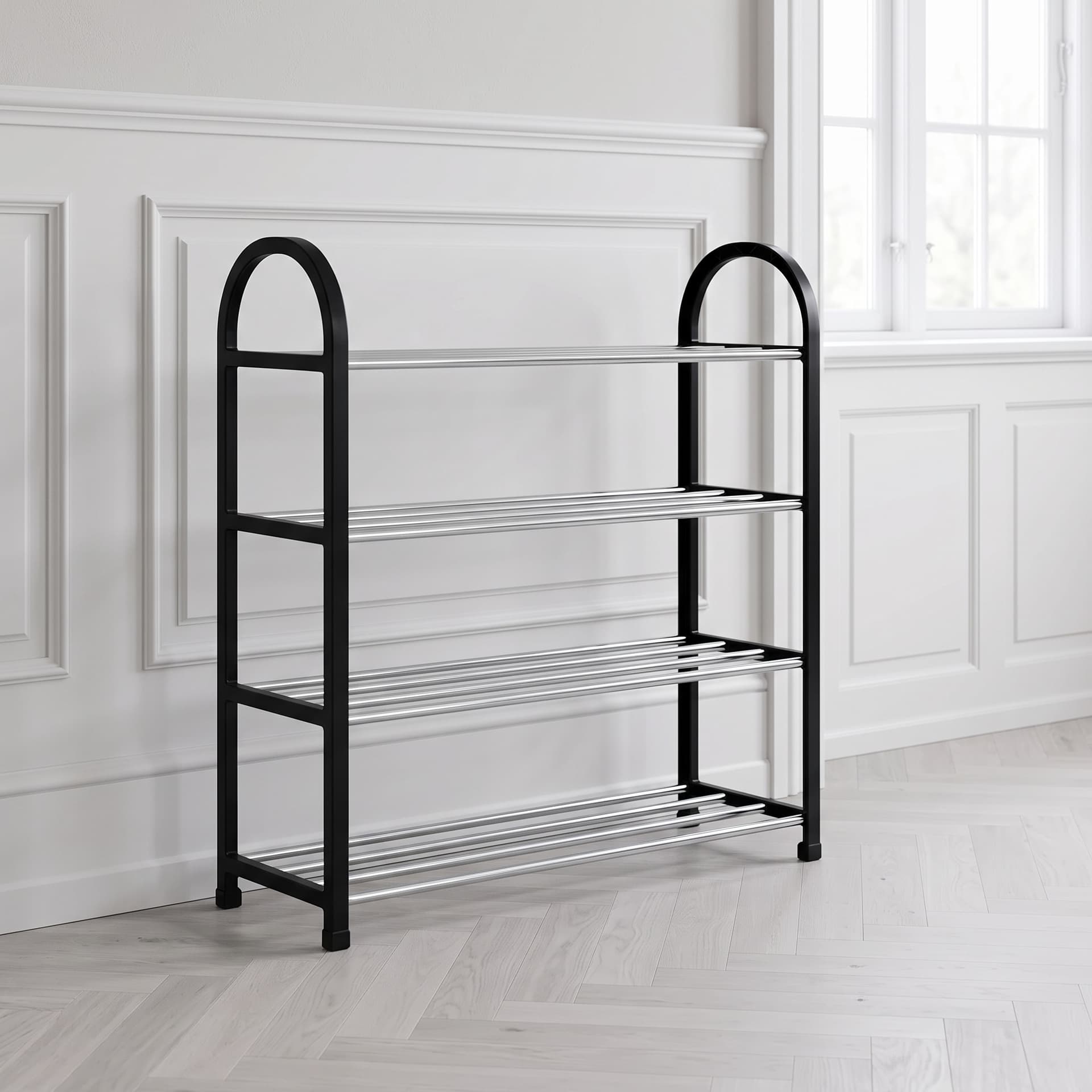 FELIX – Enkel skoreol med 4 hylder til 8 par sko - 51 cm