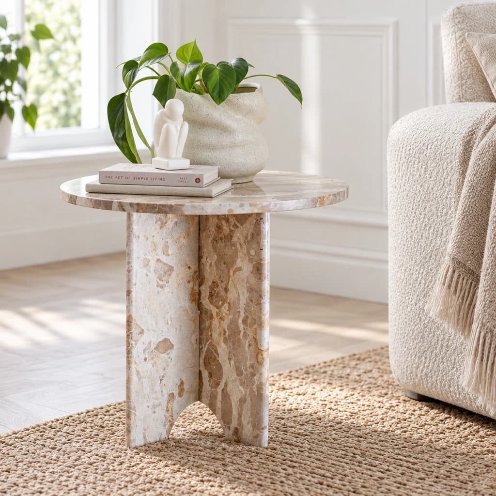 Bloomingville - Jasmia Sidebord Brown Marble