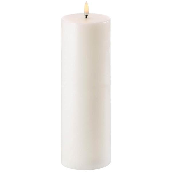 Uyuni Lighting - Søyle Stearinlys LED 7,8x25 cm Nordic White