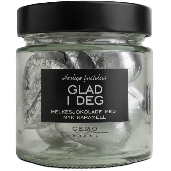 Cemo - Glad i deg sjokoladehjerter 100g sølv