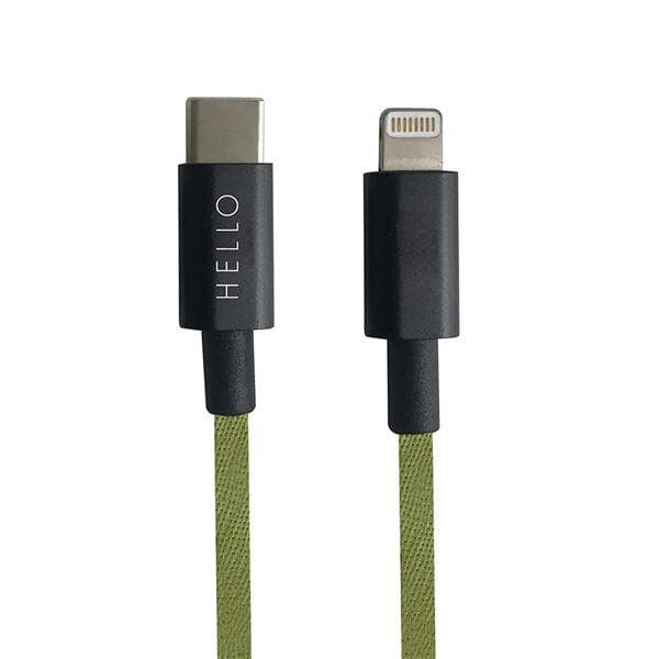 Design Letters - Tech Favourite kabel USBC til lightning 1m forest green
