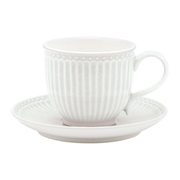 GreenGate - Everyday Alice kopp med fat 20 cl white