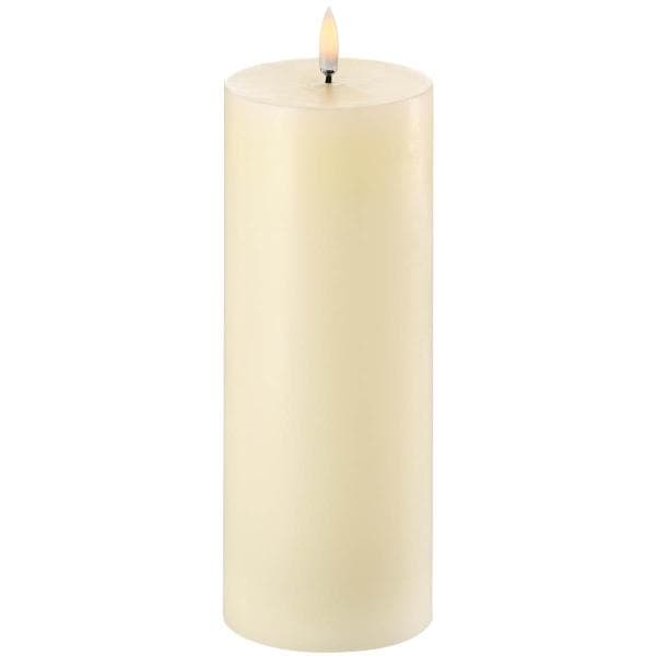 Uyuni Lighting - Søyle Stearinlys LED 7,8x20 cm Ivory
