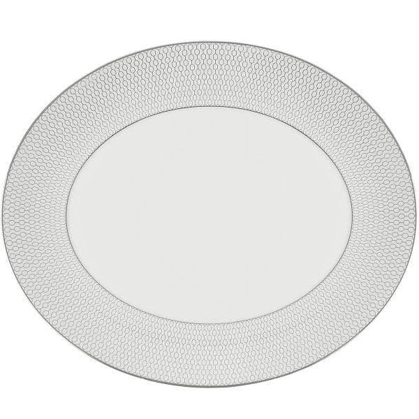 Wedgwood - Gio Platinum ovalt serveringsfat 33 cm