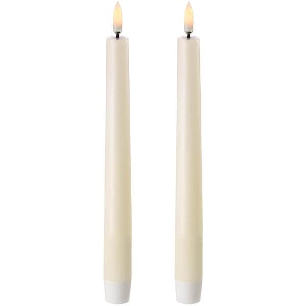 Uyuni Lighting - LED kronelys 20,5x2,3 cm 2 stk ivory