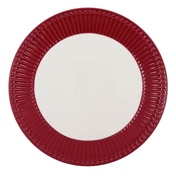GreenGate - Everyday Alice tallerken 23 cm dark red