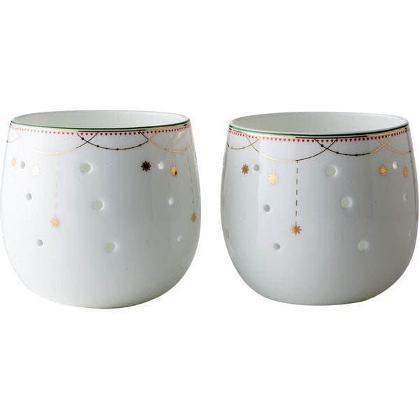 Wik & Walsøe - Julemorgen Girlander lyslykt 8 cm 2 stk