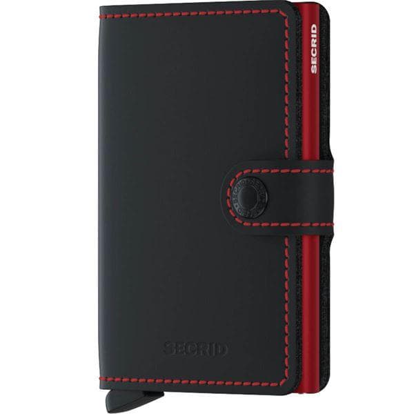 Secrid - Miniwallet lommebok m/kortholder svart/rød