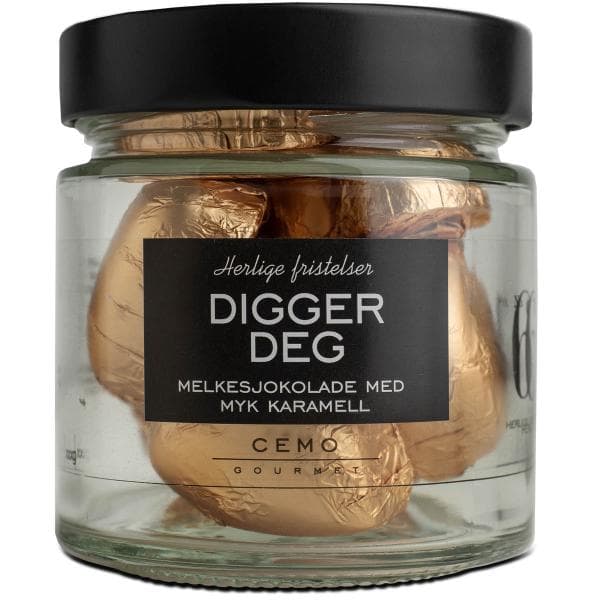 Cemo - Digger deg sjokoladehjerter 100g gull