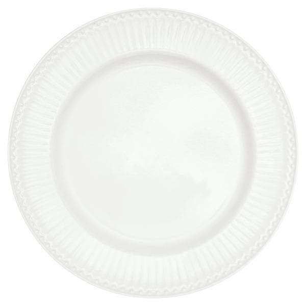 GreenGate - Everyday Alice tallerken 26,5 cm white