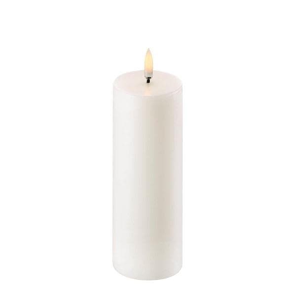 Uyuni Lighting - Søyle Stearinlys LED 5,8x15 cm Nordic White