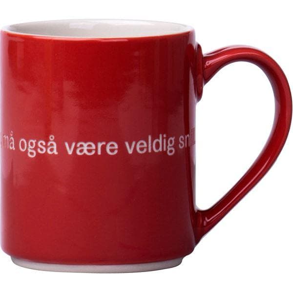 Design House Stockholm - Lindgren krus "Den som er veldig sterk" 35 cl rød