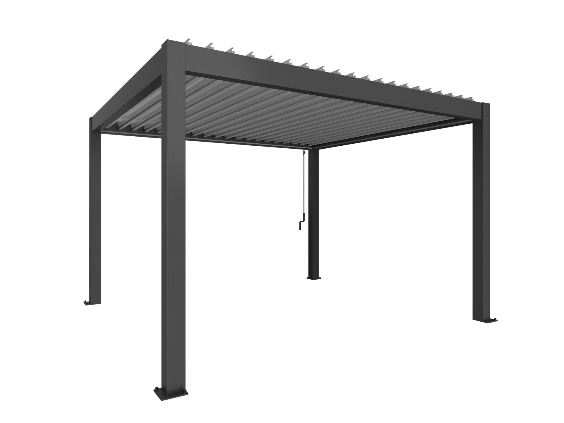 Biohort, Pergola størrelse 4 x 3,5 metallisk mørkegrå/sølv