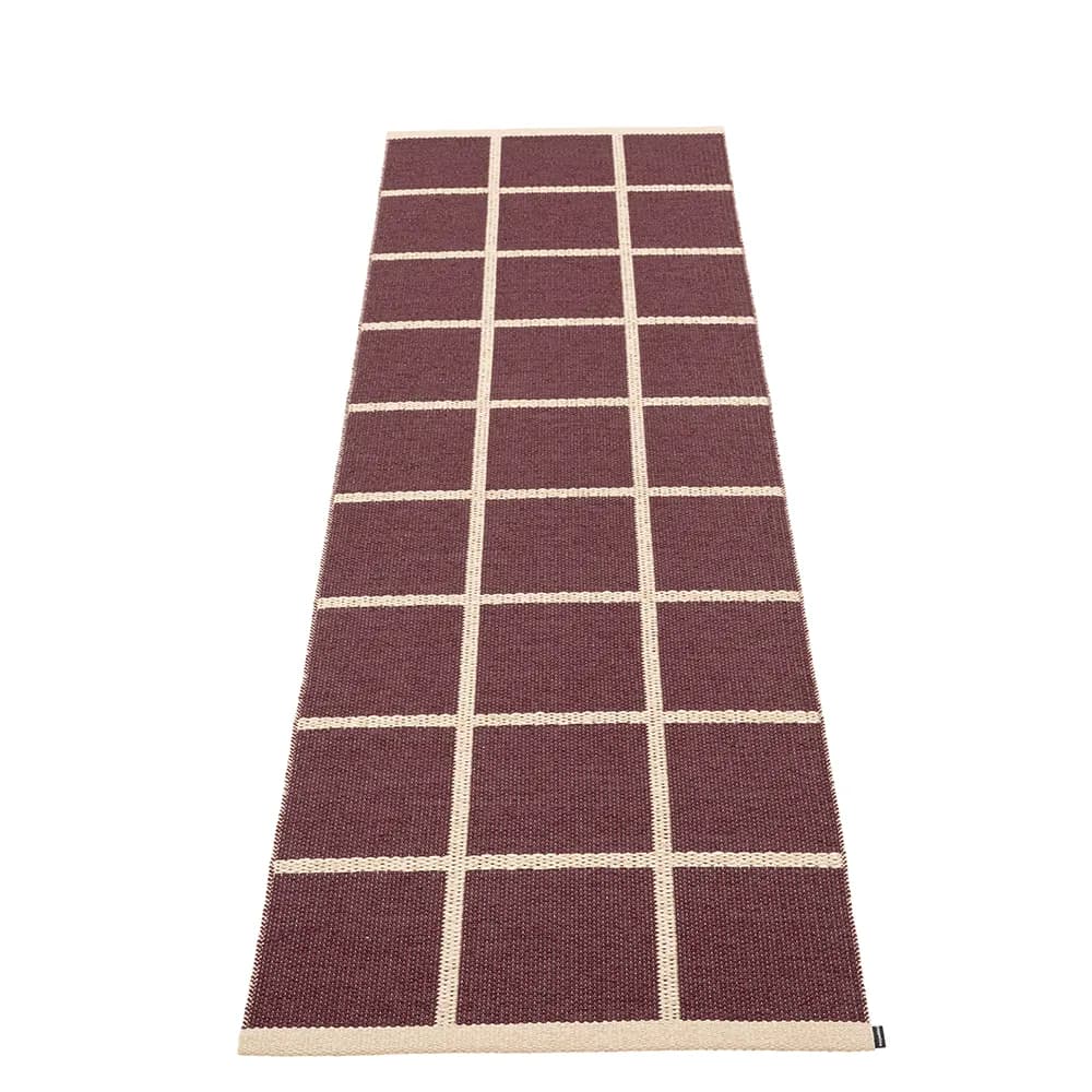 Pappelina, Vævet Tæppe Criss Burgundy 70x225 cm