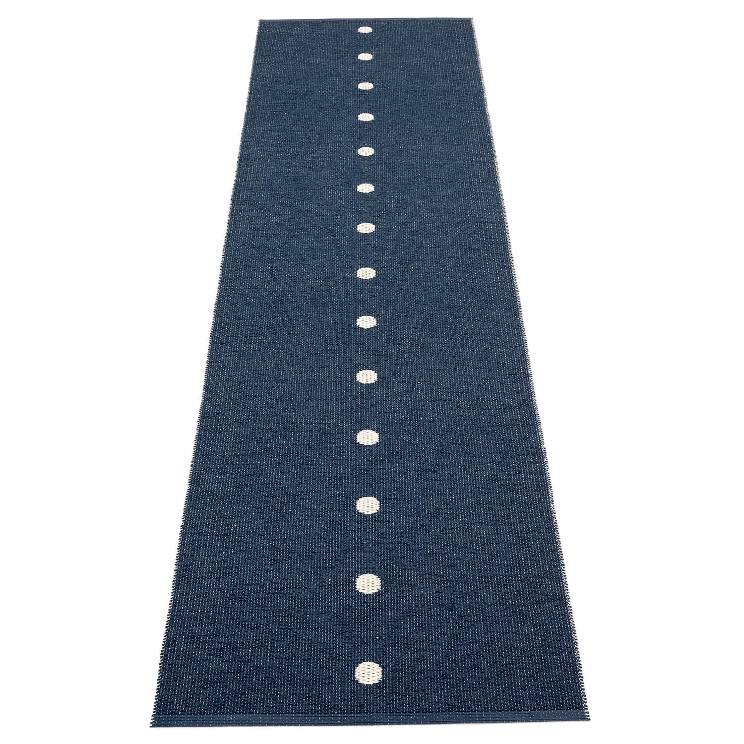 Pappelina, Peg tæppe 70x280 cm dark blue / vanilla