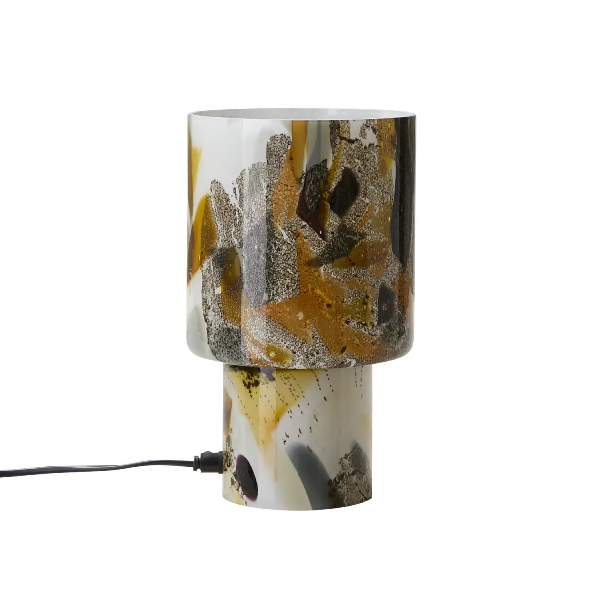 Affari of Sweden, Bordlampe i glas Eldor Brun flerfarvet H25 cm