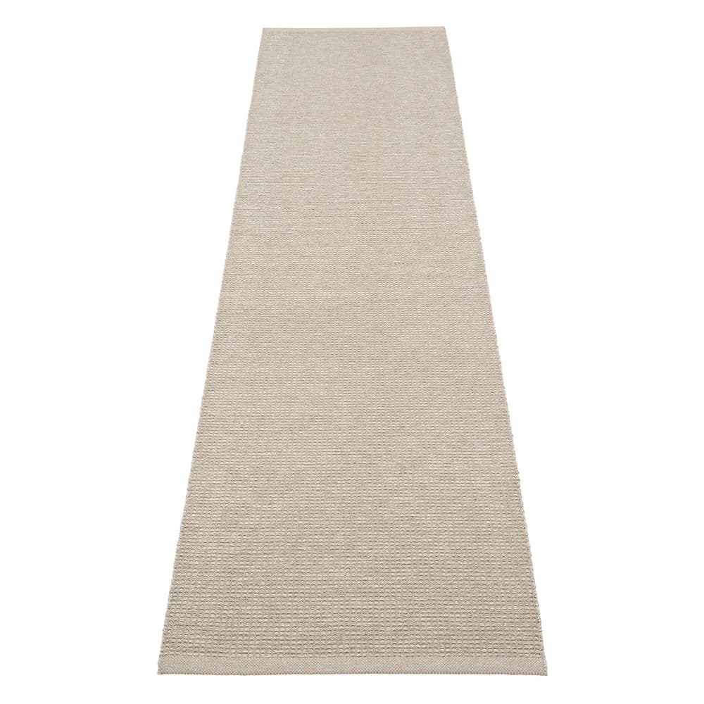 Pappelina, Emm tæppe 70 x 300 cm Linen/Linen Metallic
