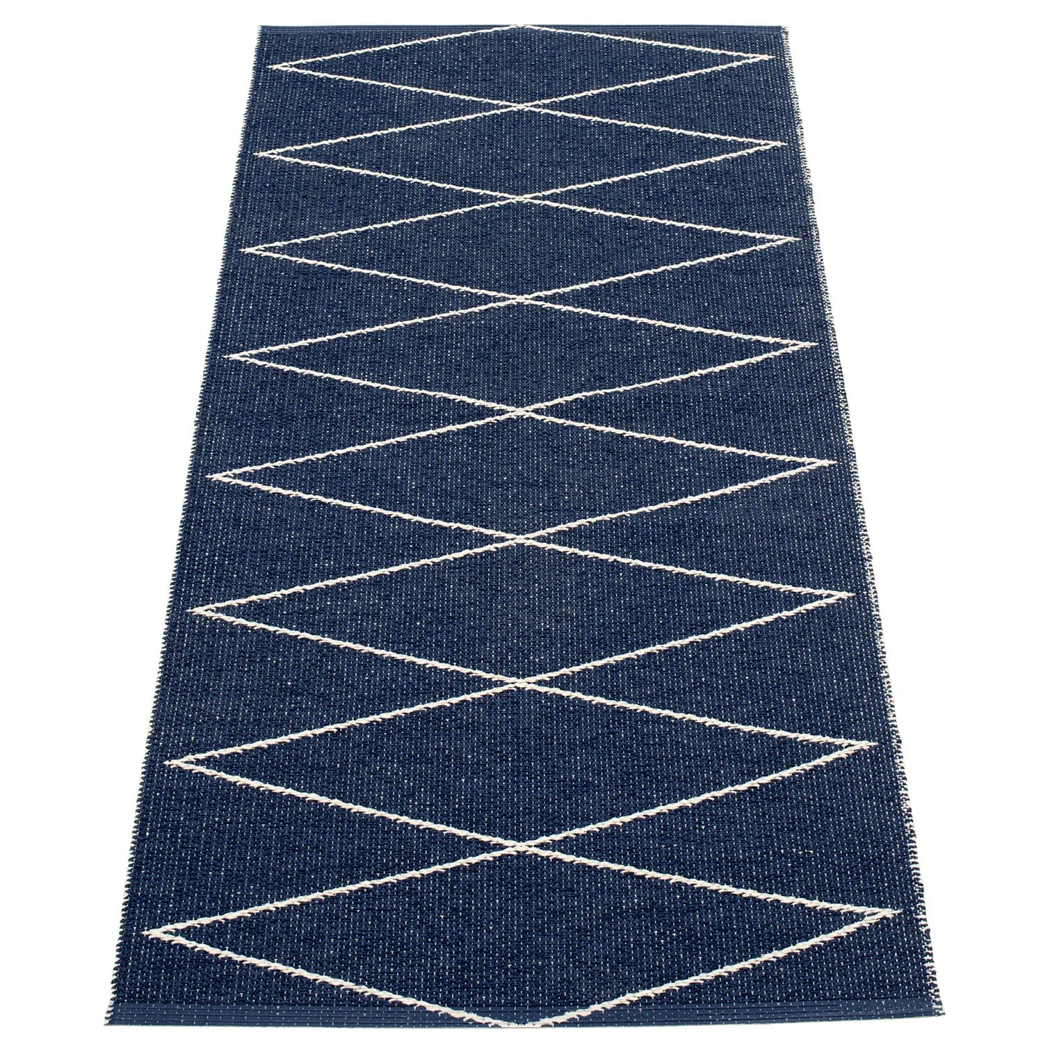 Pappelina, Max tæppe 70x160 cm darkblue / vanilla