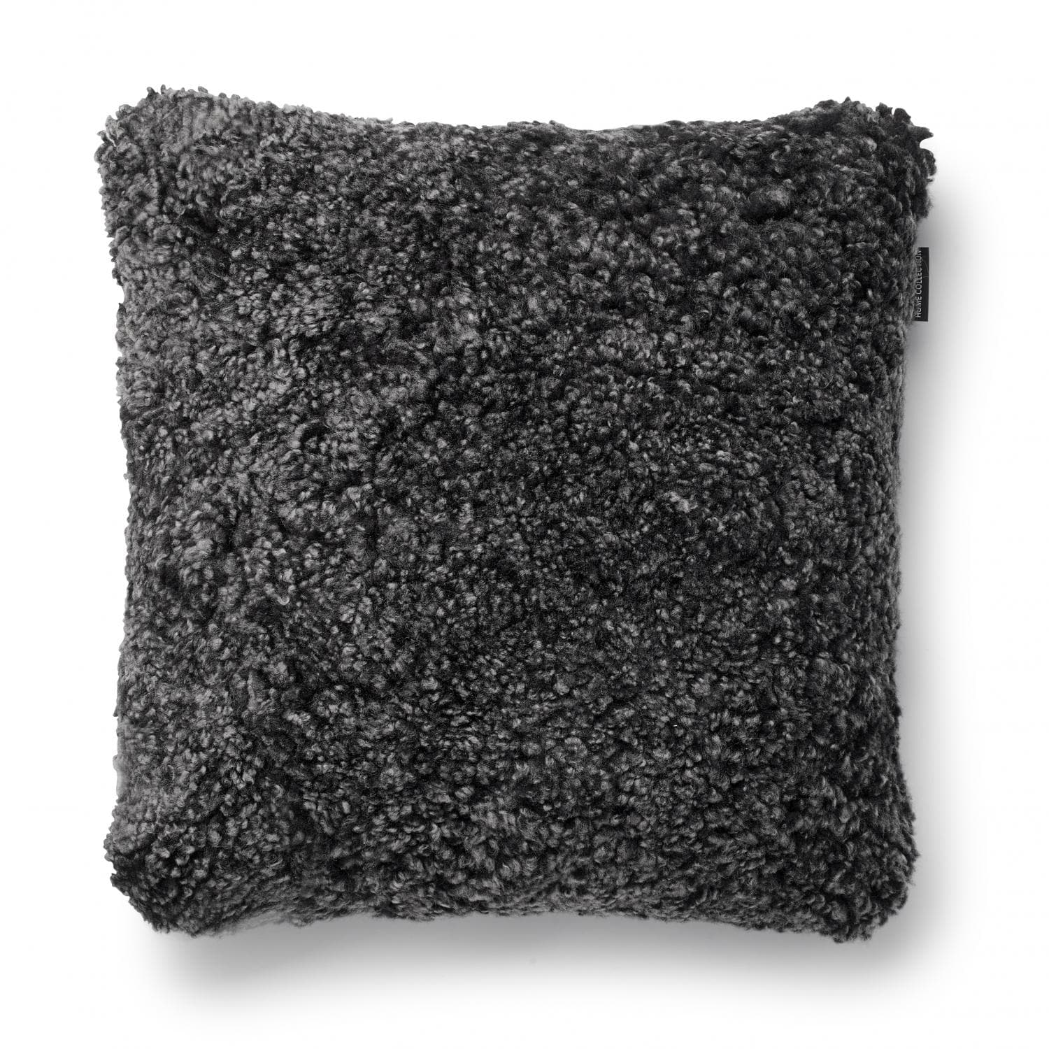 Skinnwille, Pudebetræk i fåreskind 45 x 45 cm mørkegrå