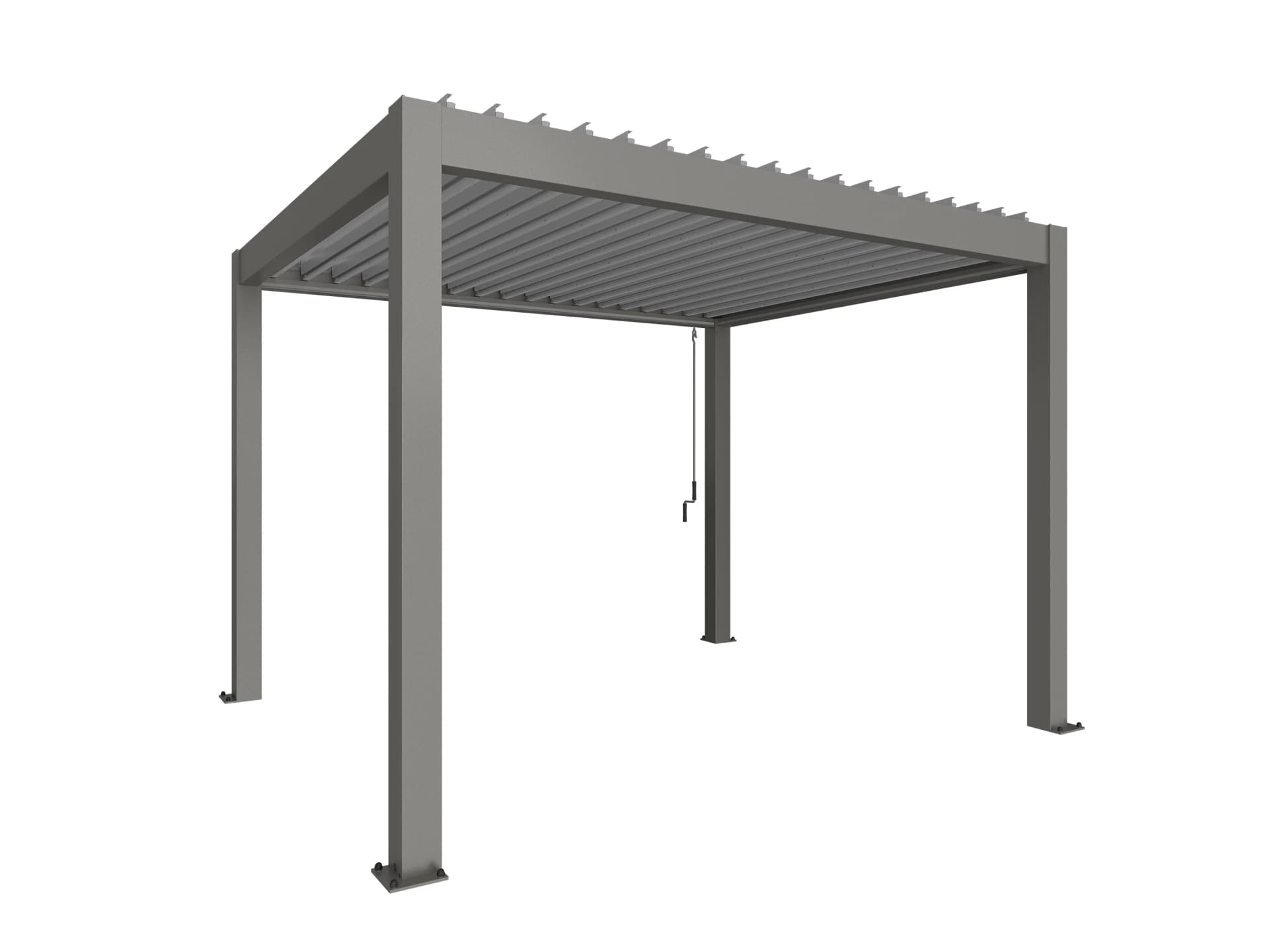 Biohort, Pergola størrelse 3,5 x 3 metallic quartz grå/sølv