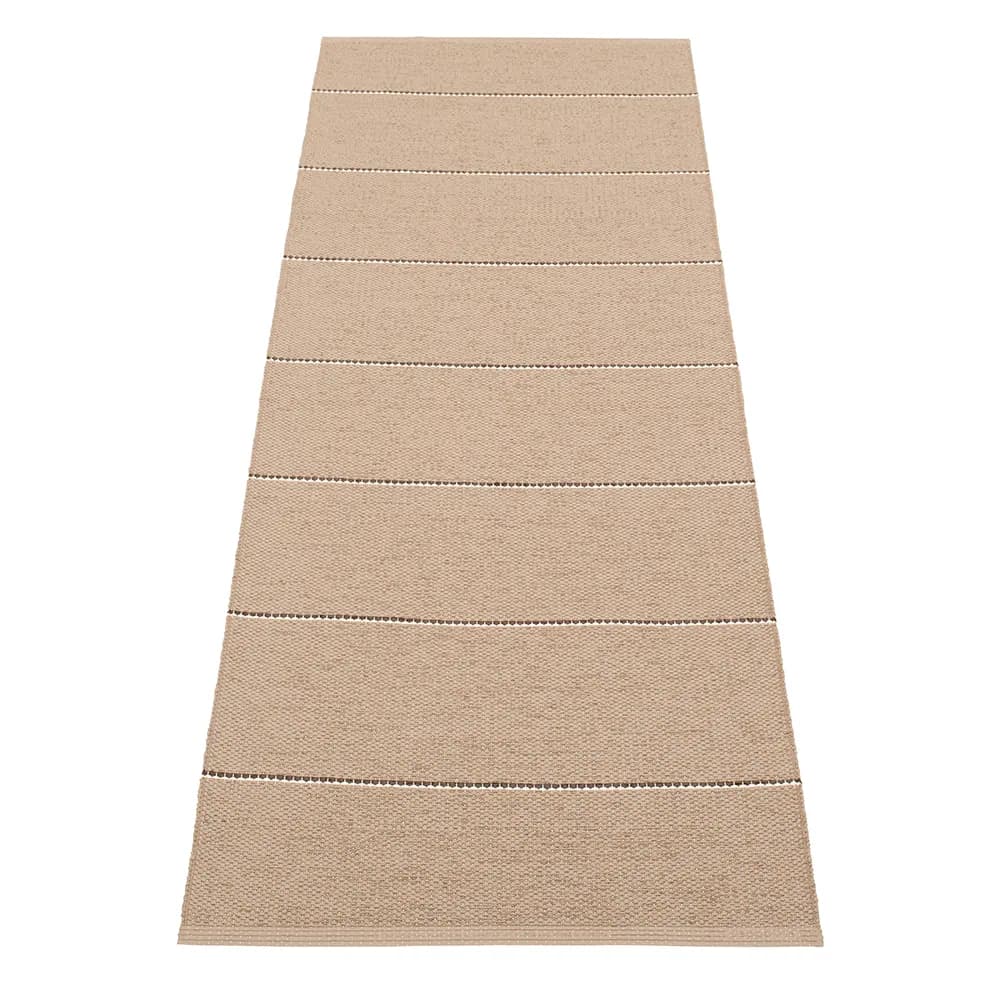 Pappelina, Lea tæppe Potato/Dark Brown/Vanilla 70 x 225 cm