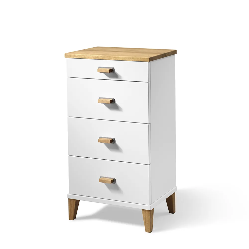 Oscarssons Möbel, Malva Kommode H76 B40 Hvid lak/olieret eg
