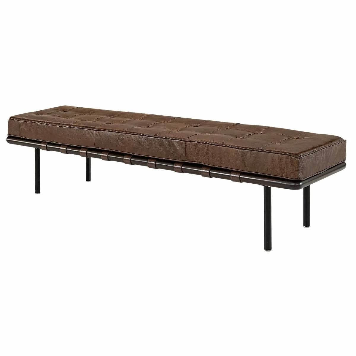 Artwood, Princetown Bænk 163 cm Brunt Læder Artwood