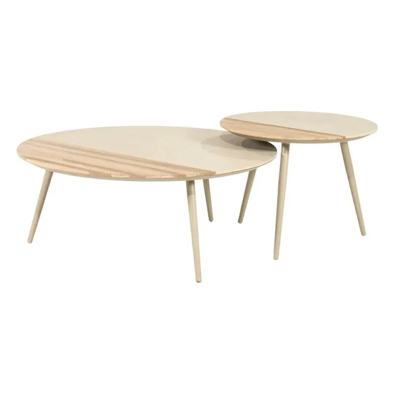 By-Boo, Diago (set of 2) 80x80x32 cm / 50x50x39 cm teak natur