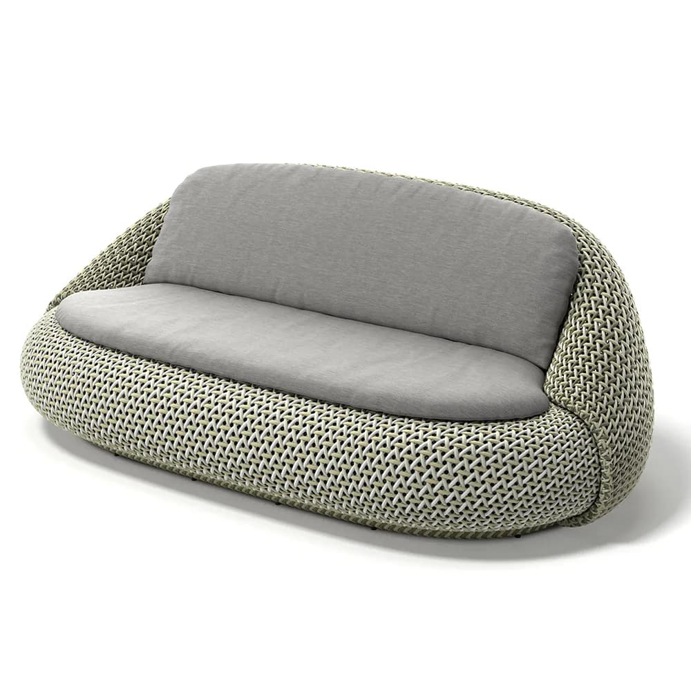 Dedon, ATOLO 2-personers sofa C3E forest light 0220 spring mist 0221
