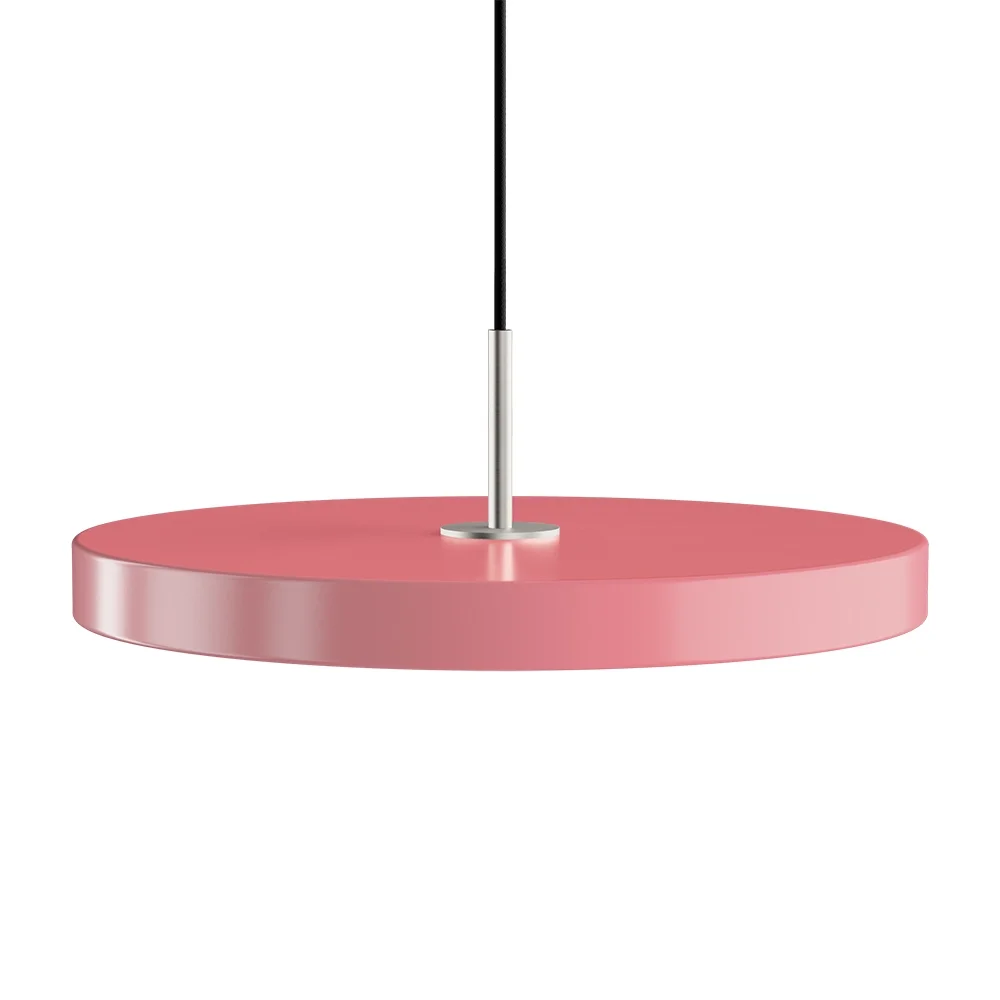 UMAGE - Asteria Plus pendellampe, Ø 43 cm, lyserød/stål