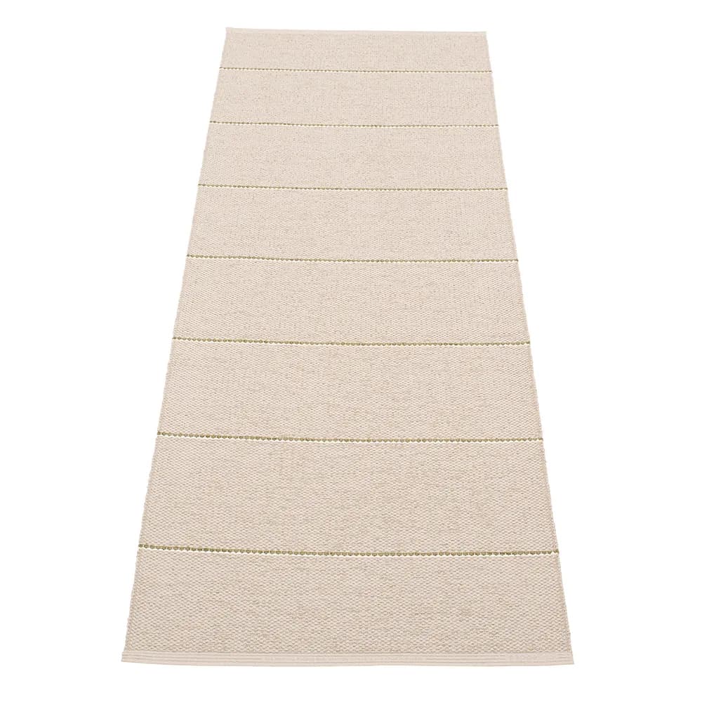 Pappelina, Lea tæppe Linen/Pine/Vanilla 70 x 225 cm