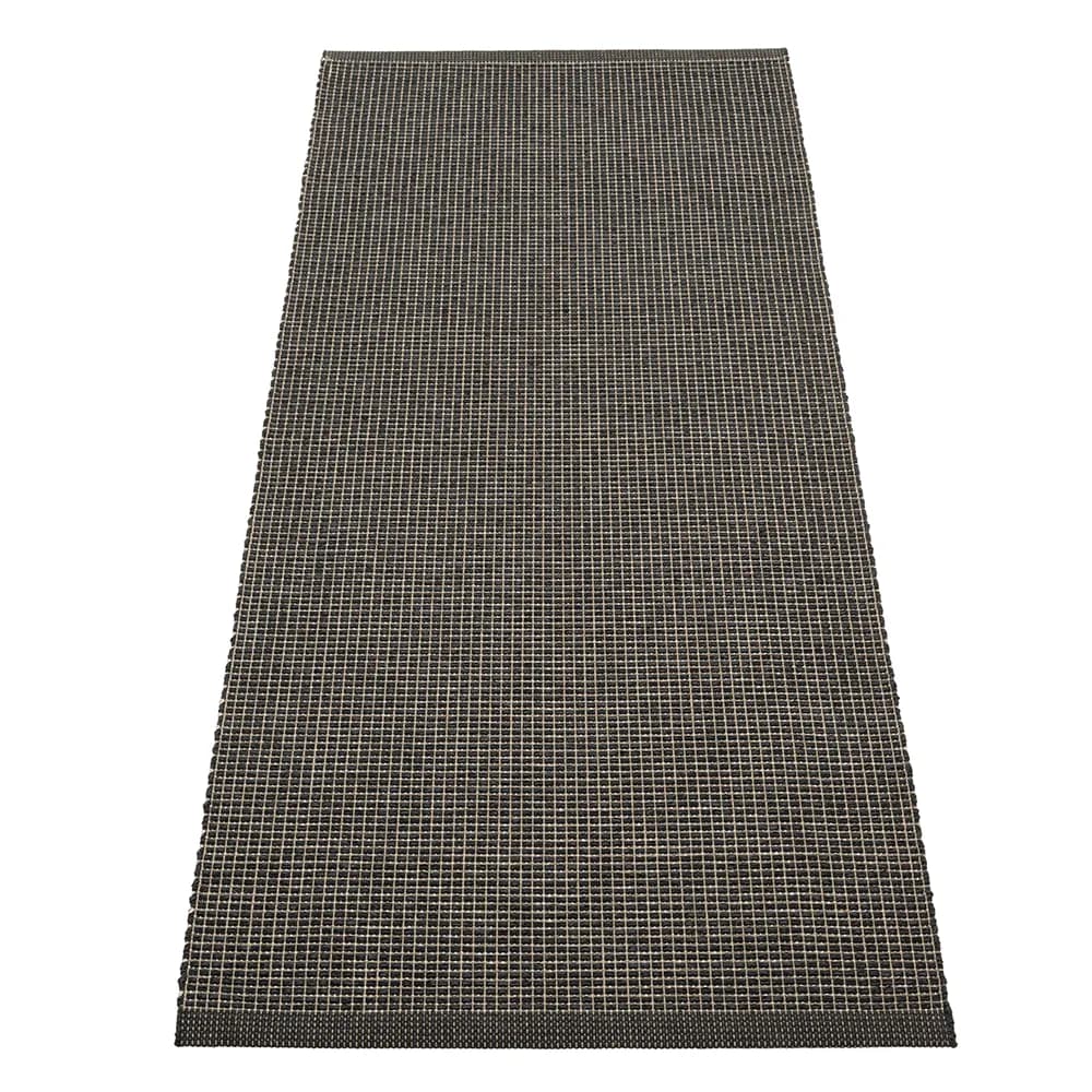 Pappelina, Emm tæppe 70x180 cm Black/Linen Metallic