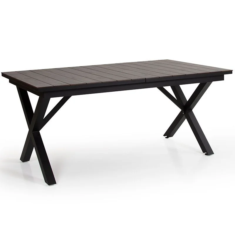 Brafab, Hillmond udtræksbord 100x166-226 cm sort/grå