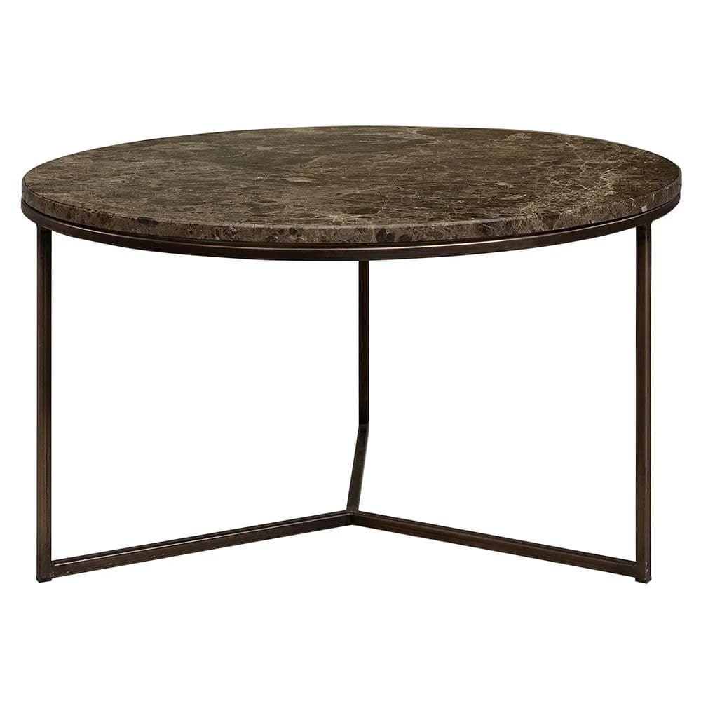 Artwood, Cedes Sofabord Brun Marmor Ø80 cm Artwood
