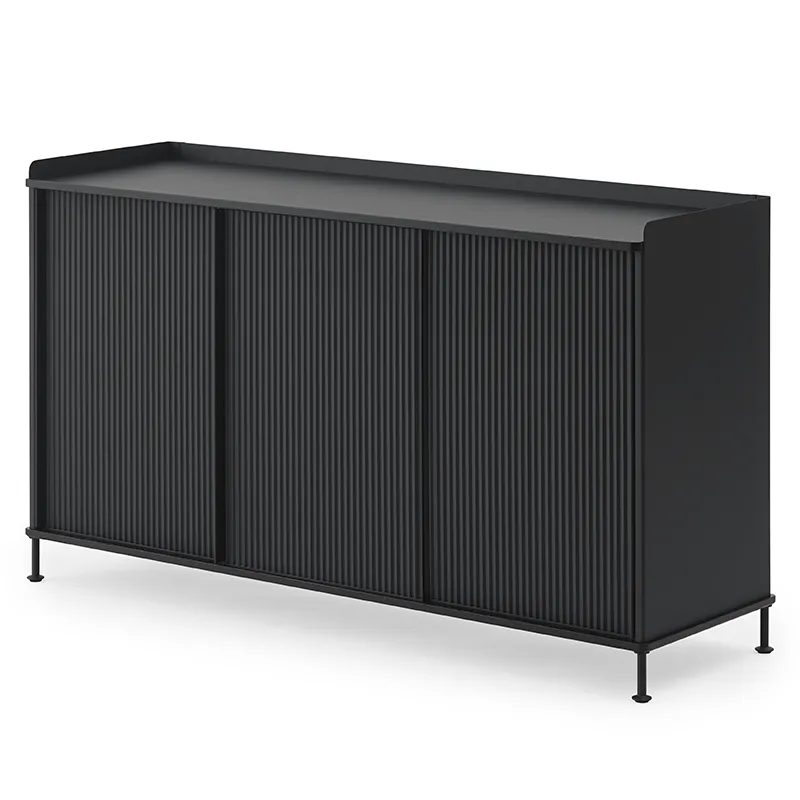 Muuto, Enfold skænk 148 x 45 cm - Black Anthracite Black