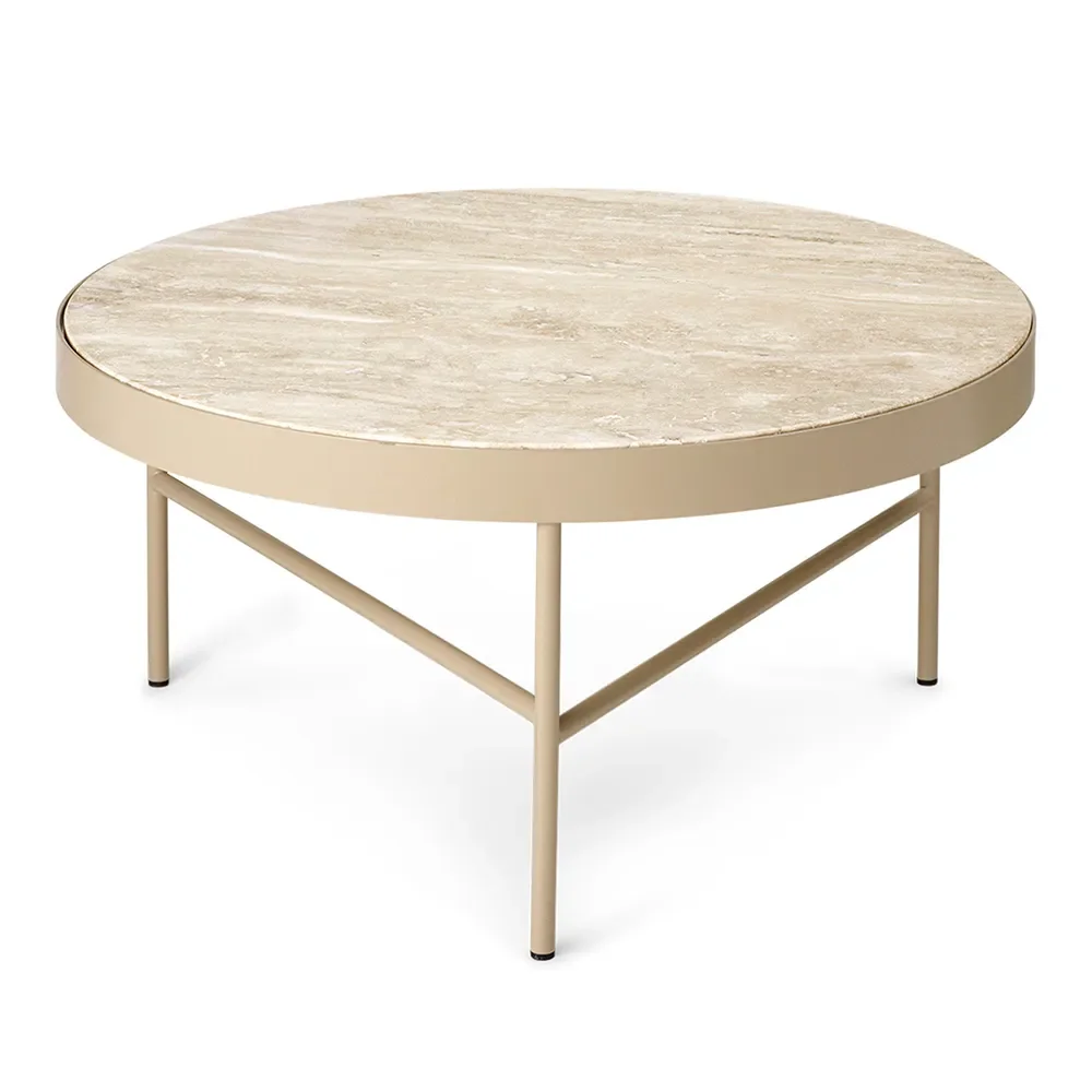 Ferm Living, Travertine Sofabord - Cashmere
