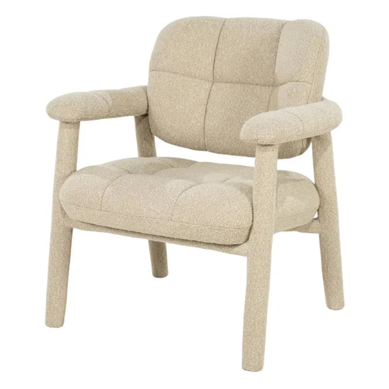 By-Boo, Knox Loungestol 71,5x73x81 cm Metal & Stof taupe