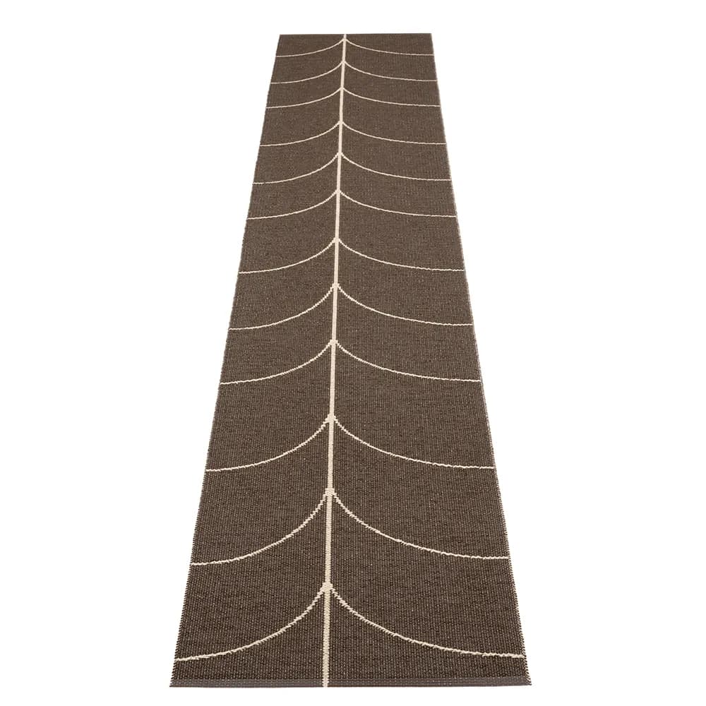 Pappelina, Vævet Tæppe Leif Dark Brown 70x360 cm